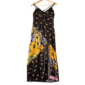 knee length dresses for ladies One Eleven North Eager Anticipation Mixed Print Midi Dress  Ruby Idol  Apparel